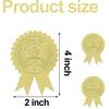 Ribbon Embossed Seal and Gold Foil Certificate Seal 250 Pcs Achievement Ribbon Certificate Stickers Gold Award Sticker - Embossed Gold Stickers for