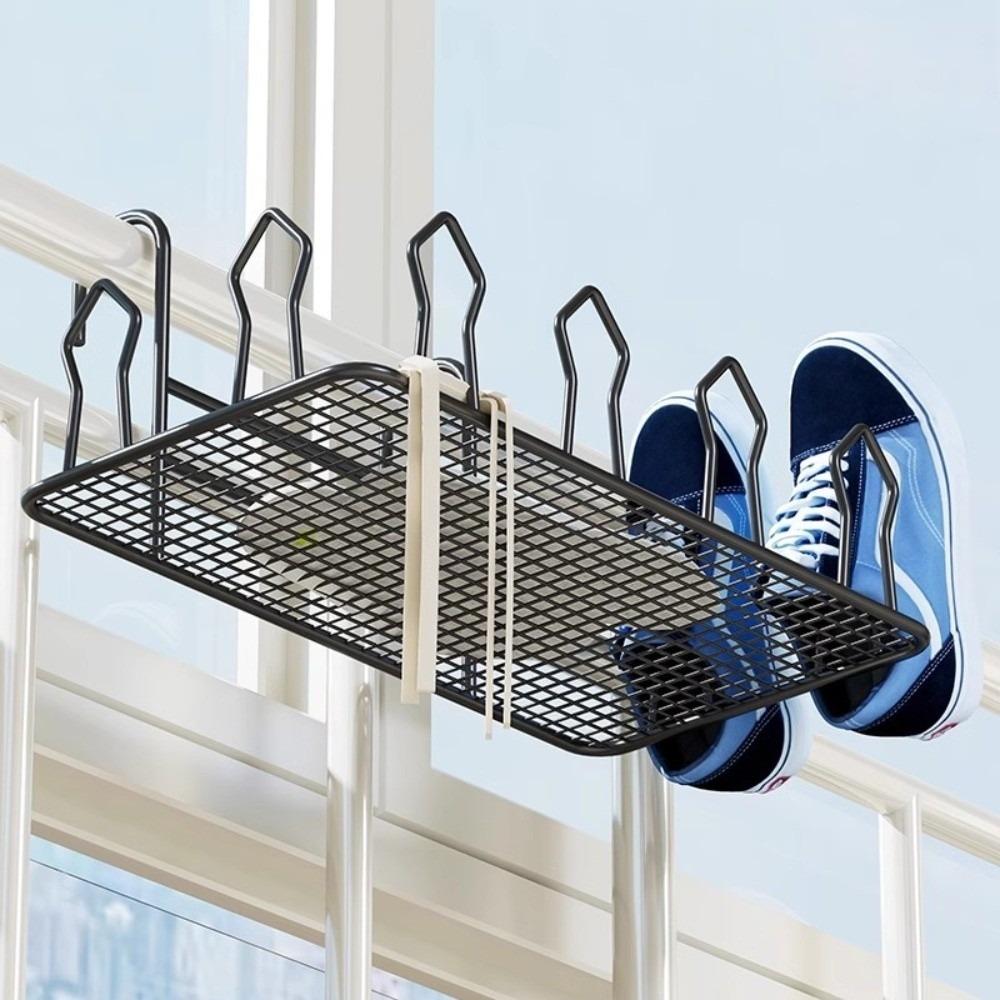Metall Balkon Schuhständer Mehrzweck Hängender Wäscheständer Balkon