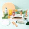 Wooden simulation makeup, playing house, children's toys, hair dryer, cosmetics, princess dressing, girl's birthday