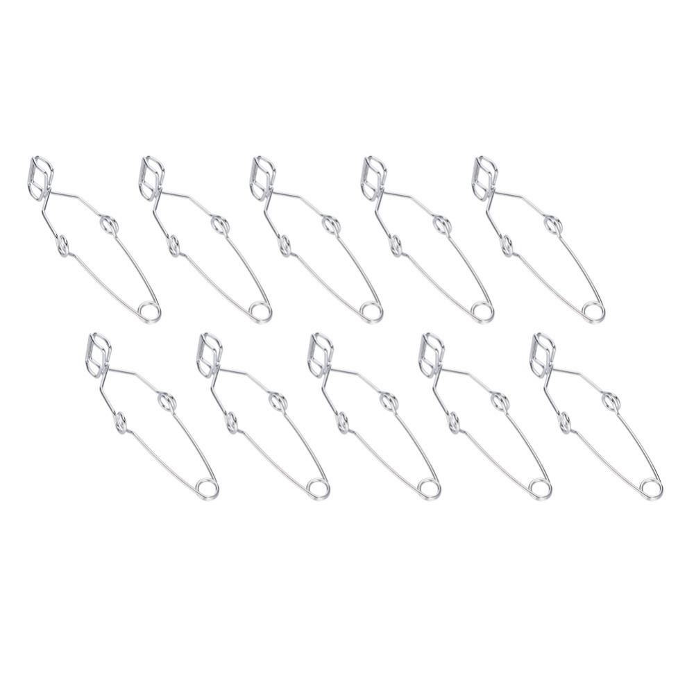10Pcs Metal Made Metal Test Tube Holder Lightweight Centrifuge Tube Clamp  Tube Holding Use