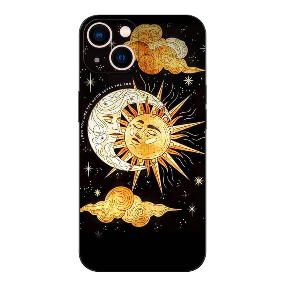 Black Tpu Case For Xiaomi mi 11i 5G Redmi Note 11 11S Pro PLUS 4G 5G Cover The Whimsy of the Moon