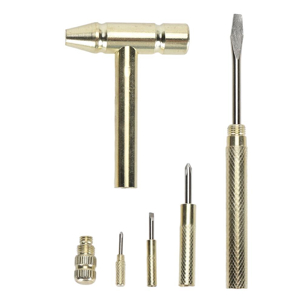 Small 6-in-1 Hammer Claw-Hammer Brass Hammer Mini Hammer  for Repairing Watches and Jewelry