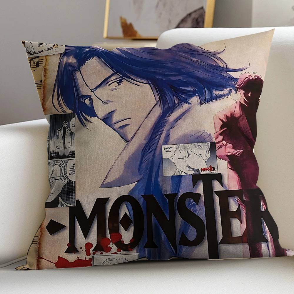N-Naoki Urasawa S Monster Cushion Cover Inches Farmhouse Decor Home Throw Pillow Covers For Couch Decorations
