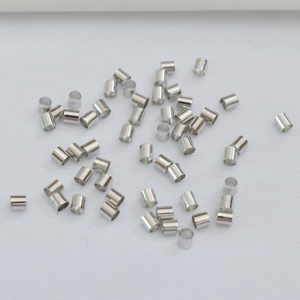 10g Color Retention 14K Gold-Coated Positioning Tube Round Tube Lock Diy Handmade Squashed Straight Tube Ending Bead Spacer Material