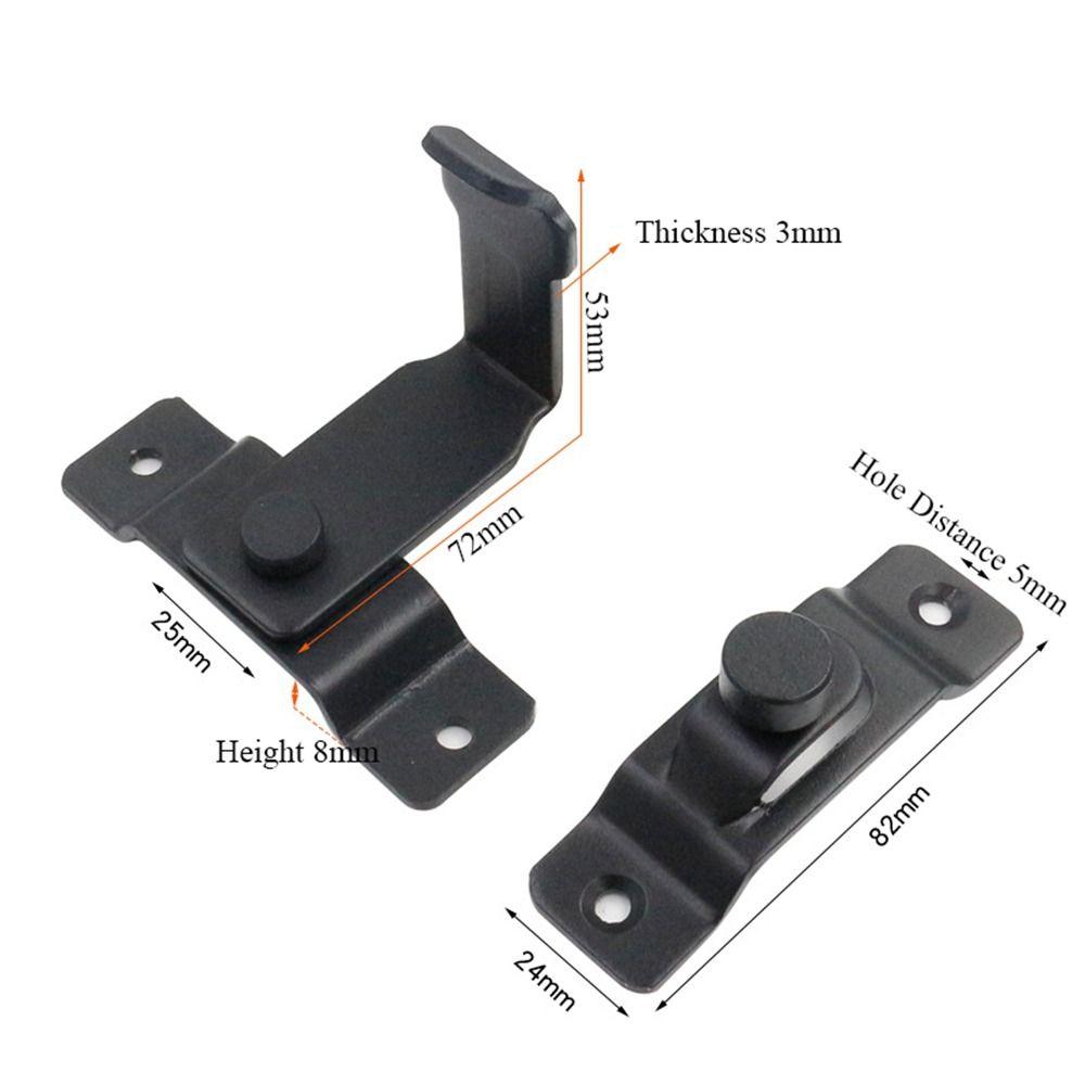 Durable Black With Screws Flip Right Angle Safety Door Lock Door Buckle Home Hardware Gate Bolt