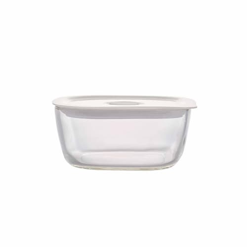 HARIO Made In Japan Heat-resistant Glass Airtight Storage Container/Corner 1200ml BUONO Kitchen KSTM-120-TW Clear