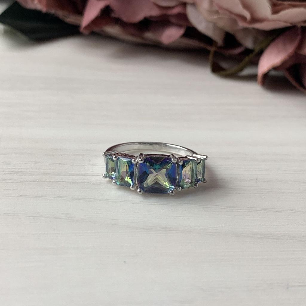 Серебряное кольцо с мистик топазом 2.938ct (1949726) 2.96 гр. 925 пробы