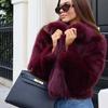 Fall and Winter New Women's Clothing Fashion Style Lapel Long Sleeves Artificial Fur Effect Short Jacket Furry Coat