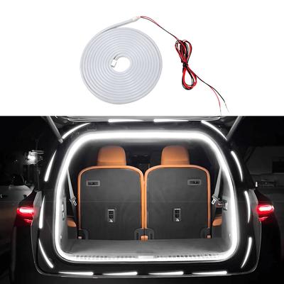 Car LED Trunk Lighting Lights Dynamic Flowing Flexible Light Strip Scanning Atmosphere Lamp Waterproof for Car Light Accessories