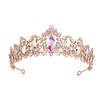 Vintage Roségold AB Farbe Kristall Braut Tiaras Krone Barock Strass Diadem Kronen Hochzeit Haarschmuck Braut Kopfschmuck