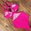 Damen-Badeanzug, ausgeschnitten, einteiliger Badeanzug, Neckholder, hohe Taille, Strandmode, Monokini, Push-Up-Badeanzug, einteilige Badebekleidung für Damen