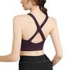 Plus Size Cross-Back Shockproof Sports Yoga Bra with Underarm Slimming Fit