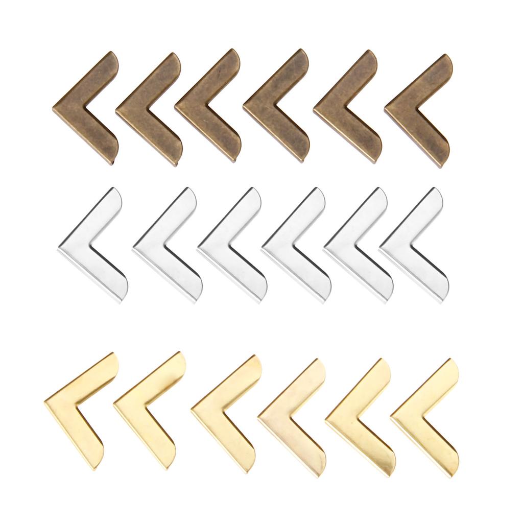 20Pcs Book Scrapbooking Albums Menus Folders Collar Corner Protectors Decorative Bracket For Wood Box Furniture Hardware 20*5mm