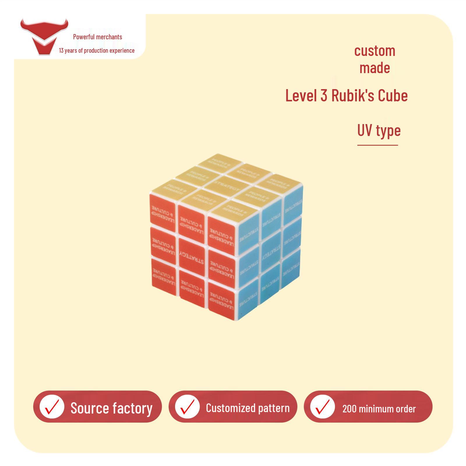 7cm UV Rubik s Cube Children s Educational Toy - 3x3 DIY Puzzle Gift 7x7x7 cm