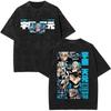 Kimetsu No Yaiba Anime Demon Slayer T Shirt Tengen Uzui Manga Washed Vintage Tshirt Men Cozy Casual Streetwear T-shirt