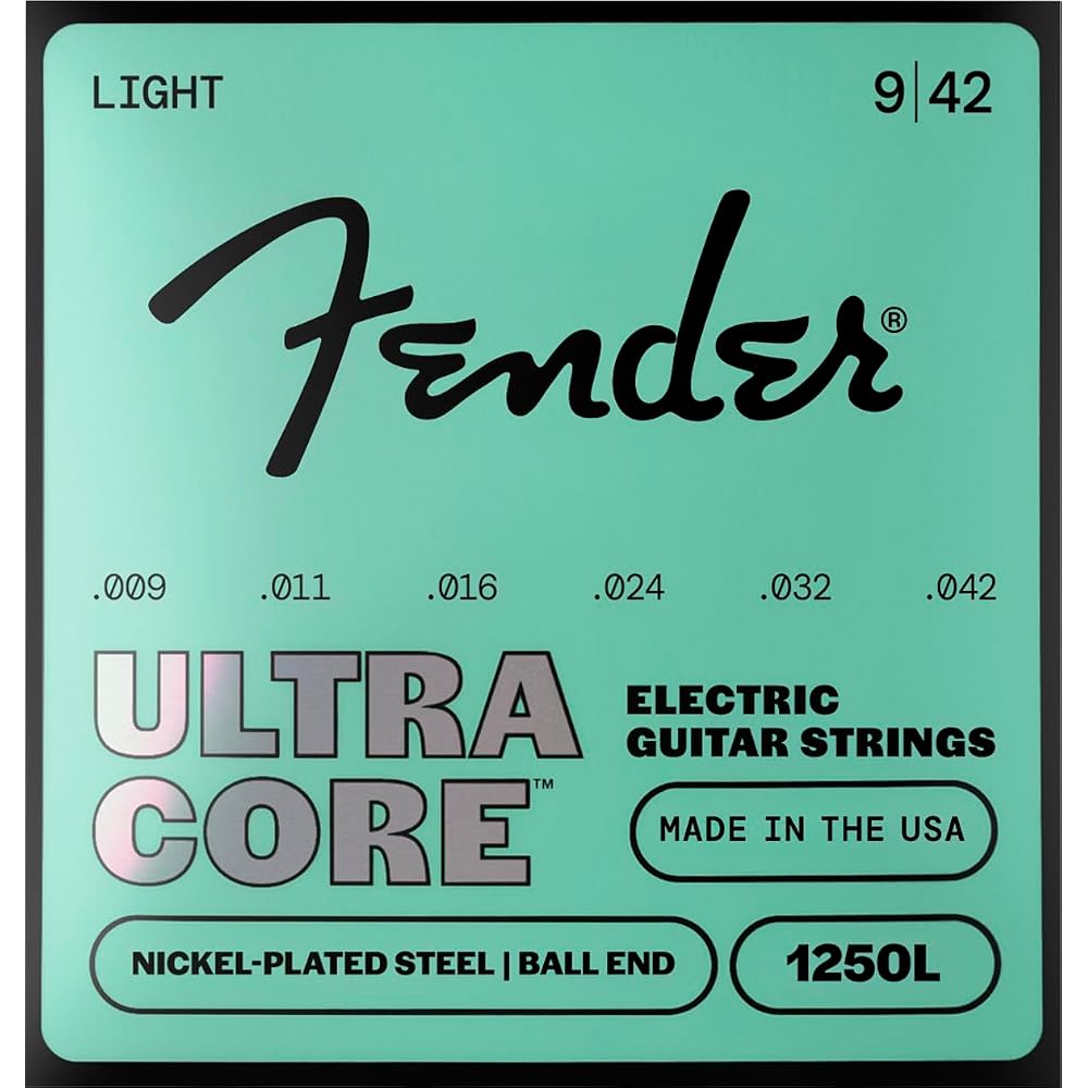 Fender Fender Electric Guitar Strings Ultracore™ 1250L Guitar Strings, Nickel-Plated Steel, Ball ...