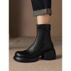 Autumn and Winter New styles fashion High heels Women's boots zipper round toe Square heel Modern Boots high 6cm size 34-43