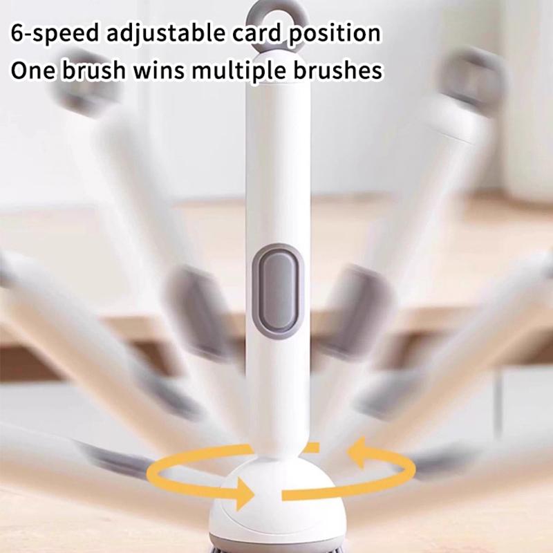 Soap Dispensing Dish Brush Long Handle Adjustable Heavy Duty Scrubber for Kitchen Pot Pan Dishwashing Use