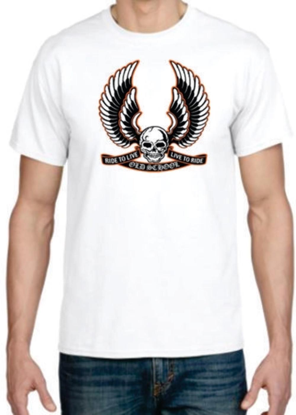 Adult DryBlend? T-Shirt - ( OLD SCHOOL RIDE TO LIVE) S разноцветный