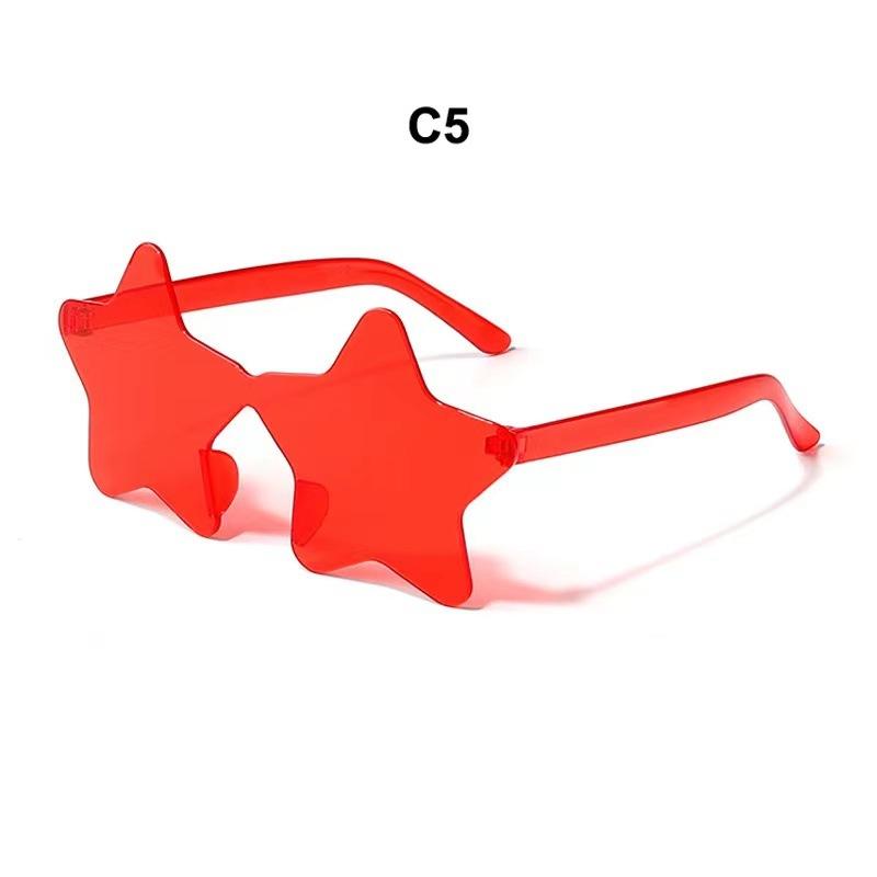 New Borderless Five-Pointed Star Sunglasses Women'S Brand Designer Candy Color Sun Glasses Men'S Outdoor Hip-Hop Eyewear Uv400