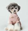 Cozy Cable Knit Dog Sweater Turtleneck Pet Pullover With Button For Small Dogs