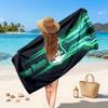 Plymouth Argyle FC Custom Beach Towel, Personalized Name Text Print, Football Logo Soft Quick‑Dry Towel Holiday Gift