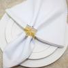 6 Pcs Serviette Ring Weiß Tablett Hotel Halter Dekorative Schnallen Halterung Metall Ringe Legierung Menorah Schmuck Geformt