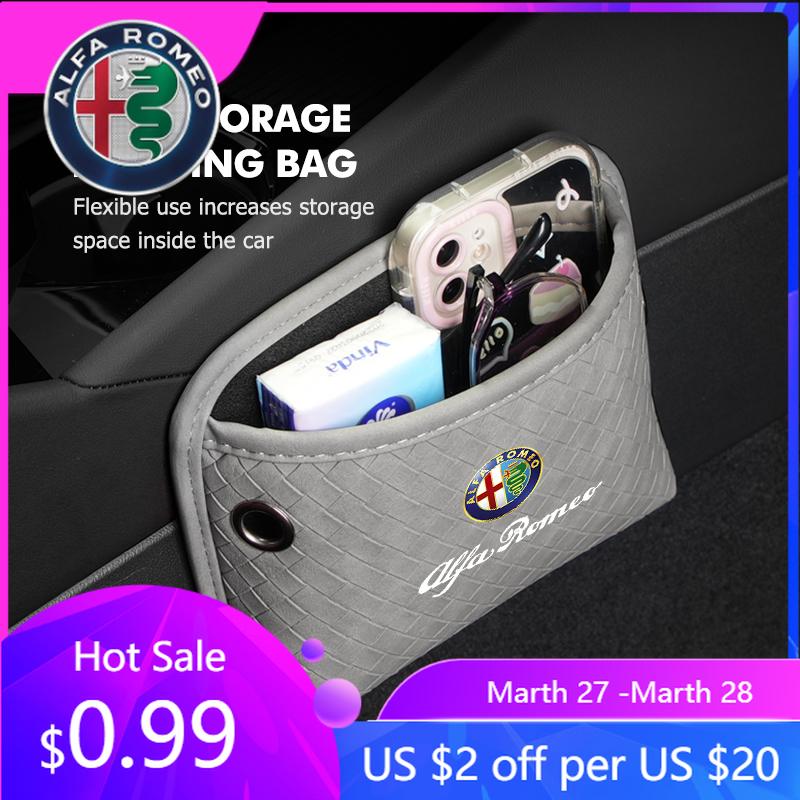 For Alfa Romeo 2026 Hot Sticker Multifunctional Car Door Side Cup Holder Storage Bag Auto Accessories For Alfa Romeo Giulietta