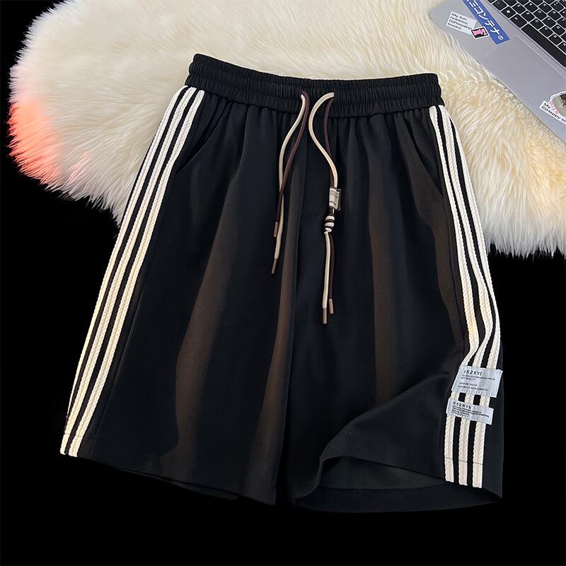 Herren Drei-Streifen Freizeit-Sportshorts