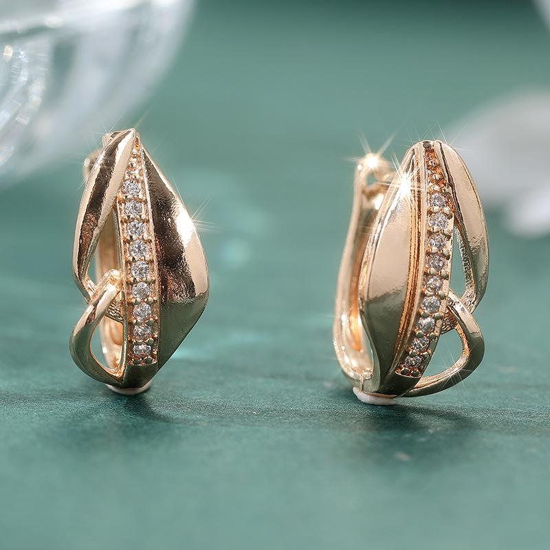 Earrings Copper Bohemian Personality Zircon Earrings Jewelry