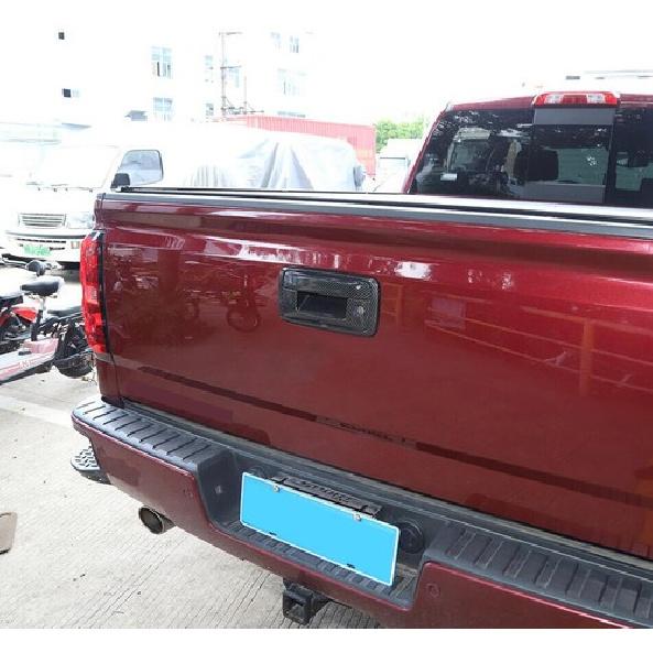 For 14-2018 Chevy Silverado/GMC Sierra Carbon Trunk Door Handle Bowl Cover Trim