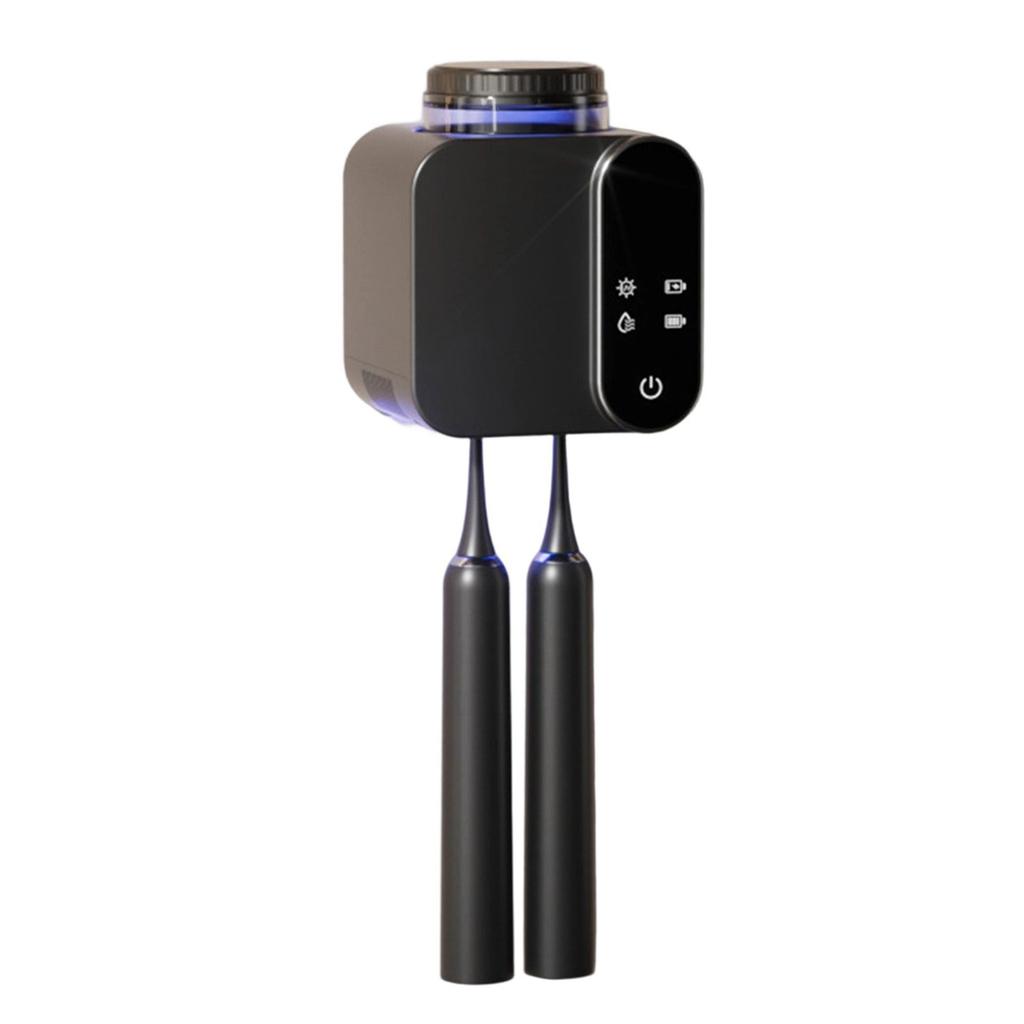 Smart Electric Toothbrush Holder Wall Mount Design with Automatic Drying and Cleaning Features for Hygienic Storage