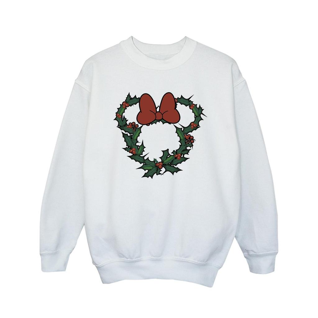 Disney Girls Minnie Mouse Wreath Sweatshirt