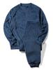 Nutopia Fluffy Double-Sided Fleece Pajama Set (Navy/L)