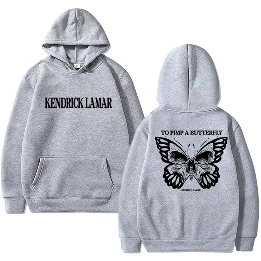 Rapper Kendrick Lamar To Pimp a Butterfly Double Sided Print Hoodie Men Women Vintage Hip Hop Streetwear Unisex Fleece Pullovers