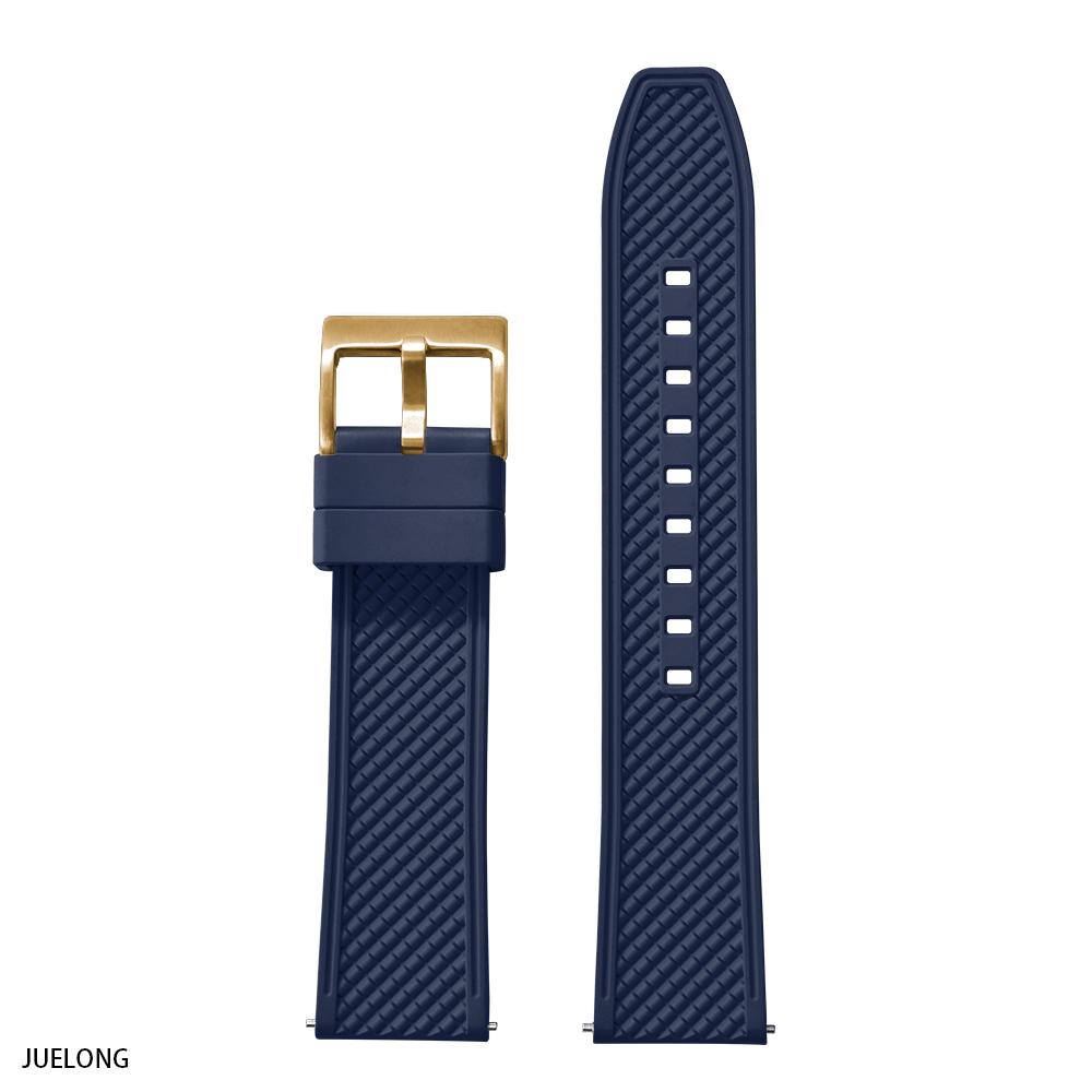 New Design HAISCH FKM Rubber Watch Strap 18mm 20mm 22mm 24mm Bullet Shape Quick Release Watch Bands Diving Waterproof Wristbands
