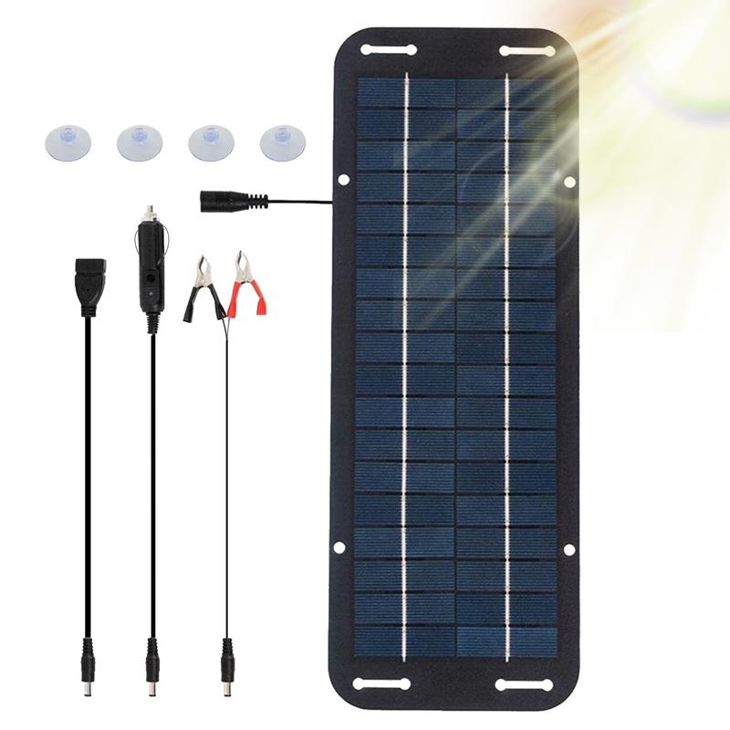 

Portable Solar Panel 18v 5w Automotive Battery Maintainer Portable Battery Charger For Outdoor Use For Car Automotive Motorcycle United States