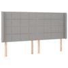 VidaXL Headboard with Ears Light Grey 163x16x118-128 Cm Fabric3119586