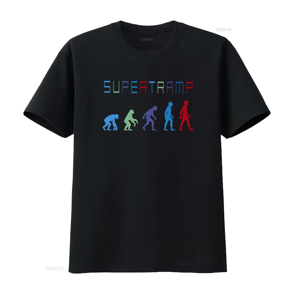 SUPERTRAMP Evolution Design Indie Prog Rock T SHIRT S 3XL vintage Washed homme Unisex Versatile Slightly Soft Casual Breathable