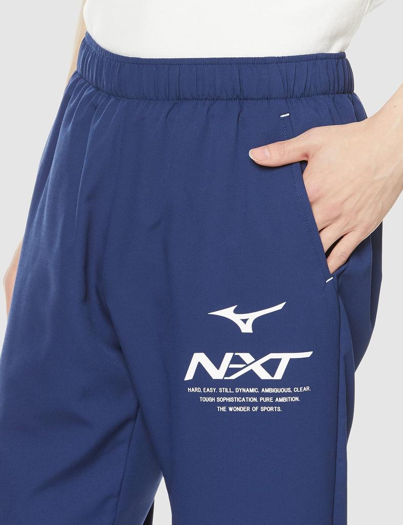Mizuno Move Cross Estate Size Easy To Move Slim Fit N-XT Pants, Men's, Blue/White, XL, 32JDA220, Moisture-Wicking, Quick-Drying, In,