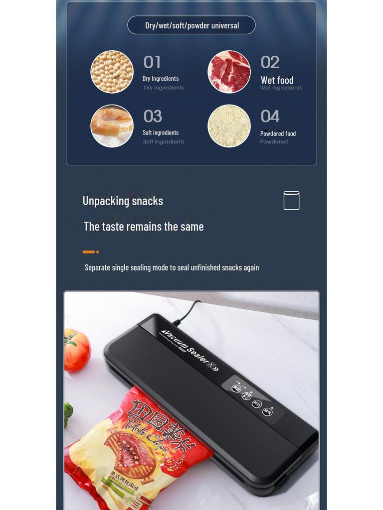 Aparat de etanșare cu vid umed/uscat portabil pentru conservarea alimentelor