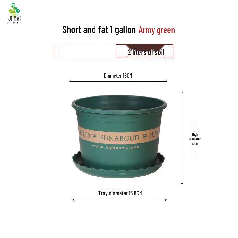 Jimei Plastic Gallon Planter with Tray