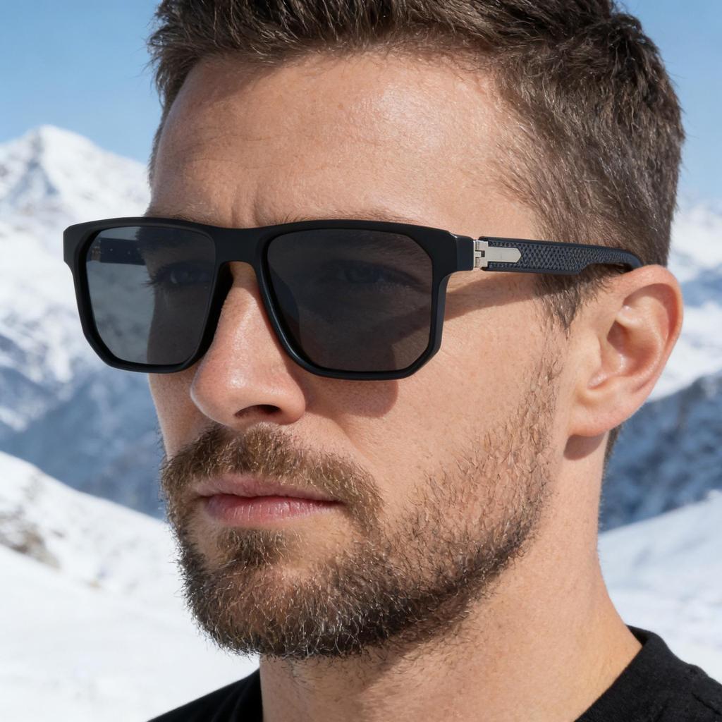 KAJILA Modne Wielokątne Okulary Przeciwsłoneczne Męskie - Europejski Styl Outdoor 2025