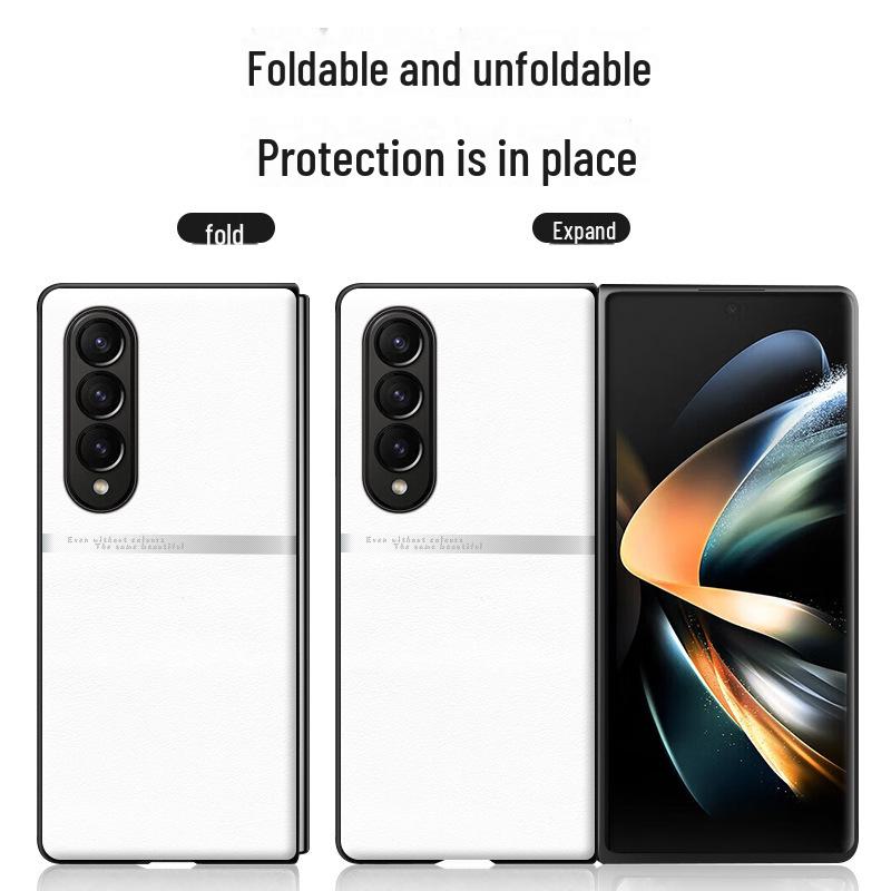 Samsung ZFold4 Flüssiglederhülle: Fallschutz, Schmutzabweisende Schutzhülle - Versand in einem Stück