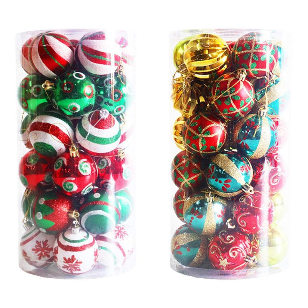 30x Christmas Ball Ornament Pendants Photo Props Charm Drops Holiday Hanging