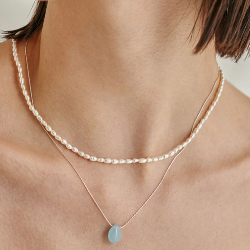 Liersi Soda Chalcedony Waterdrop Necklace