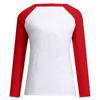 Ladies Casual Valentine's Day Print Round Neck Color Block Long Sleeve Pullover