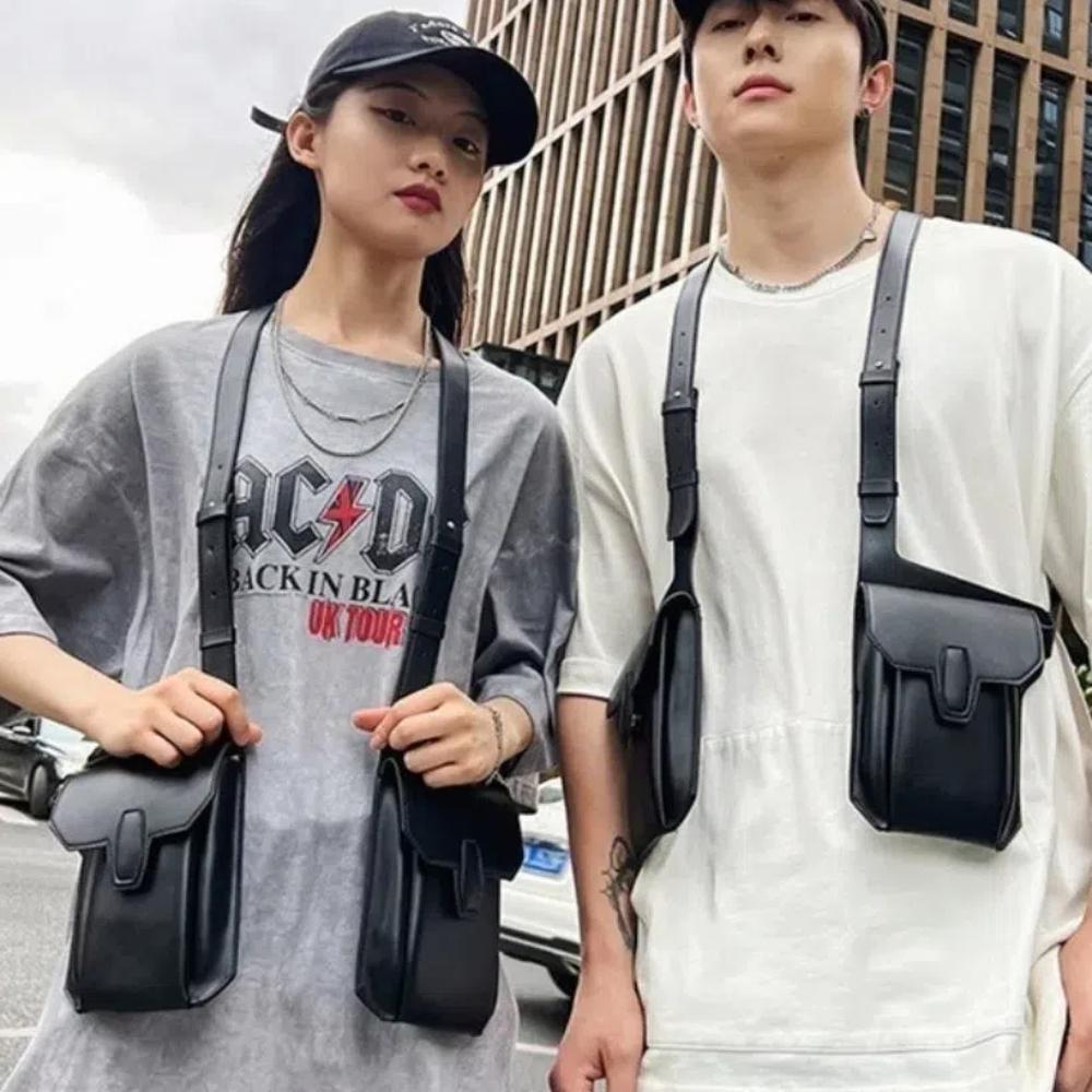 

Multi-function Storage Chest Rig Bag Hip Hop Clothing Vest Bag High Quality Chest Packs Streetwear чорний
