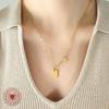 European & American Style Five-Pointed Star Pendant Hoodie Necklace – Women's Titanium Steel Clavicle Chain