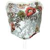 Sweet Floral Printing Backless Female Waist Corset Sleeveless Top Women Slimming Waistband Elasticity Corsets T-shirt